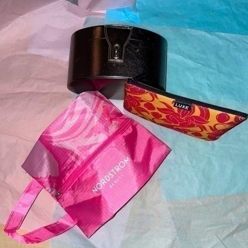 Set =3 etihad luxe + Nordstrom beauty+ Elemis make up cosmetic bag pouch travel - Picture 2 of 16